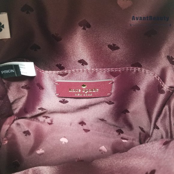 Kate Spade Mini Leather Quilted Backpack Cherry - Picture 9 of 10